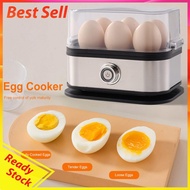 Stainless Steel Electric Egg Cooker 6 Egg Capacity Egg Boiler Egg Maker for Poached Scrambled Hard M