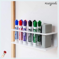ROSEGOODS Pen Holder, Acrylic 10 Slots Marker Holder Rack,  Eraser holder Wall Mounted Whiteboard Ma