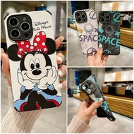 Lambskin Casing Compatible For Huawei Y6 Y7 Y9 Prime 2019 Y6S Y6P 2020 Y7 Prime 2018 Phone Case Cute Minnie Astronaut Camera Lens Bumper Airbags Soft TPU Back Cover