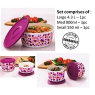 Tupperware Illumina Bowl Set (3) .