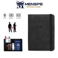 MENSPE Men Business Wallet RFID Card Case Soft PU Wallet Passport Holder Multi-Card Position ID Cred