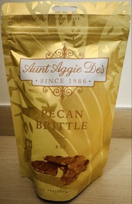 Aunt Aggie De's since 1986 Pecan Brittle 8oz Snack and See's Candies Awesome Nut & Chew Bar @1.5oz (