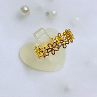 916 Emas Floral Wreath Gold Ring R35