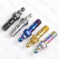 Tgou Titanium M10 Pitch 1.0/1.25mm Double hole Banjo Bolt Motorcycle Drain Oil Screw with Bleeder Va