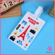 Missyou ป้ายห้อยกระเป๋า PVC ป้ายติดกระเป๋าเดินทาง แท็กกระเป๋าเครื่องบิน  luggage tag