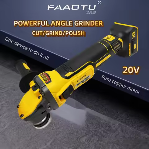 FAAOTU DCG409 Cordless Angle Grinder 20V Brushless Motor Cutting Machine 125mm Portable Suitable for