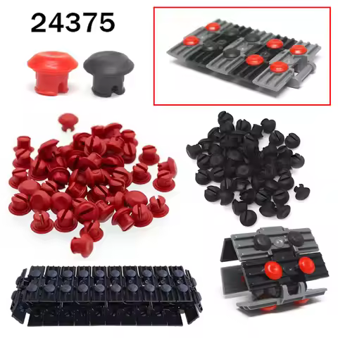 100-300Pcs Technical 24375 Rubber Tread Attachment MOC Building Block Parts Fit for 88323 57518 Link