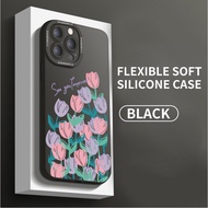 Floral Casing for iPhone 16e 15 14 13 12 11 Pro XS Max XR X 6 6s 7 8 Plus Fresh Flowers Printed Sili