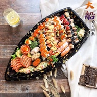Sushi Takeaway Box Sushi Box Sushi Takeaway Box Disposable Sushi Box Large Boat Shape Sashimi Platte