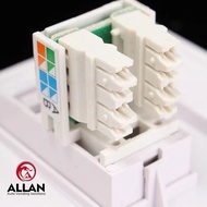 Allan Wallplate RJ11 RJ45 Socket Wall Mount Faceplate,1 Port RJ45 Network Keystone RJ45 cat5e Female