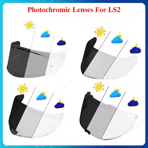 Motorcycle Photochromic Lenses Replacement Visor For LS2 FF320 FF358 FF801 FF805 FF808 FF811 FF906 F