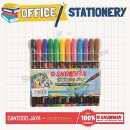 CALLIGRAPHY Brush Pen SNOWMAN 12 - Spidol Warna Kaligrafi isi 12