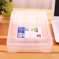 Transparent File Box A4 Large File Box Desktop Storage Material Bill Classification File Box/Transpa