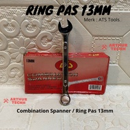 Key 13mm ATS Combination Spanner (Ring + Fitting) Drop Forged