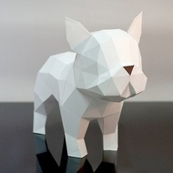 DIY手作3D紙模型擺飾 狗狗系列 - 法國來の鬥牛犬 (4色可選)
