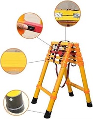 Fiberglass Extension Step Ladder 2M/3M/4M Tall, Heavy Duty Nonconductive Telescoping Foldable Househ