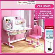 Tặng đèn led + gậy chống gù Bộ bàn ghế chống gù chống cận bàn học thông minh cho học sinh điều chỉnh