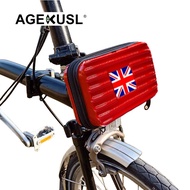 AGEKUSL Bike Basket Bag Front Rack Pack Carrier Bags For Brompton 3 Sixty Pikes United Trifold Folding Bicycle