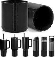 Linkidea 2 Pack Vegan Leather Water Bottle Boot Compatible with YETI Yonder 25oz, Stanley Flip Go 24