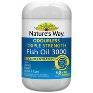 Nature's Way Advanced Omega Triple Strength Fish Oil 3000mg 70 Capsules Apr 2025 - Heart health, cholesterol, brain, eye
