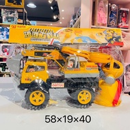 [47CM] Fire Truck Toy Car With Sprinkler, Crane, Dump Truck, Tank, Truck, Excavator, Peach
