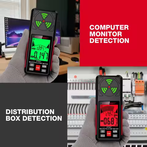 Portable EMF Meter Electromagnetic Radiation Detector Handheld Radio Frequency Tester Digital HT627 