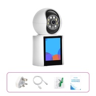 [รับประกันหนึ่งปี]V380 Q20 3MP วิดีโอคอลกล้องอัจฉริยะกล้องวงจรปิดพร้อมหน้าจอ LCDการ 1 ปุ่มเสียงสองทา