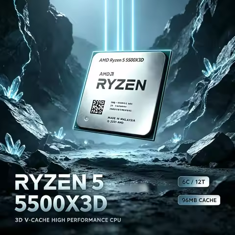 AMD Ryzen 5 5500X3D R 5500X3D Desktop Processor CPU AM5 Socket 4.2GHz 8-Core 16-Thread 120W 96MB Cac
