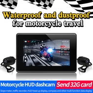 C20-M Motorcycle DVR Dashcam Driving Recorder Front Back Two Camera Waterproof Locomotive GPS Speed