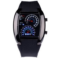 Fashion Sports Aviation LED Electronic Watch Fan-Shaped Racing Dashboard Creative Watch Male