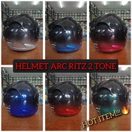 HELMET ARC RITZ 2 TONE TWO TONE DUA TONE VISOR PURPLE BLUE GREEN BLUE GOLD BLUE