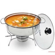 Soup Warmer Fastfood Buffet Soup/ Soup Warmer with Glass Lid - 28 Cm