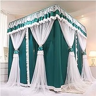 Bed Canopy Deluxe Double Decker Bed Canopy, Four Season Bed Curtain In Bedroom, 360 ° Protective Mosquito Net With Bracket, For Single Double Bed, Green (Size : 200x220x200cm)