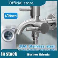 【Byshow】Malaysia In Stock304 Snless Steel Two Way Tap Faucet Bathroom Toilet 2 Way Angle Valve Hand 