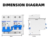 1P+1P 2P+2P AC MTS 40A 63A Dual Power Manual Transfer Switch Interlock Circuit Breaker Din Rail Isol