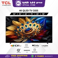 TCL C655 C645 50" 55" 65" 75" 85" 98" QLED Pro 4K LED UHD GOOGLE TV with HDR 10+, Micro Dimming, Dob