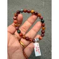 (A726)(7,2-7,4mm)Ta bracelet with multi-colored rabbit fur, thick hair, size 7,2-7,4mm