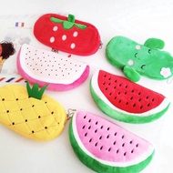 Plush Pencil Case Fruit Watermelon Cactus School Pencil Cases Stationery Pencilcase