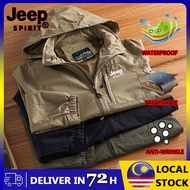 【2-3 days arrive】JEEP SPIRIT Waterproof Hooded Jacket For Men