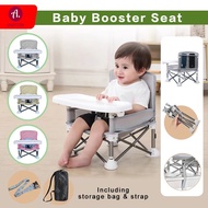 Portable Baby Booster Seat Foldable Travel High Chair Toddler Feeding Eating Chair chair with plate