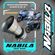 VELOCITY STACK OPEN FILTER DOWNDRAFT Y15 Y16 AEROX NMAX TB STD-34