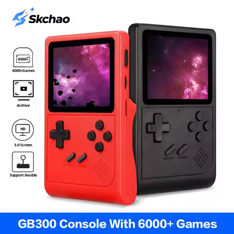 GB300 Portable Handheld Game Console 6000+ Games 8GB TF Card 3.0-inch HD Screen AV Output TV Connect