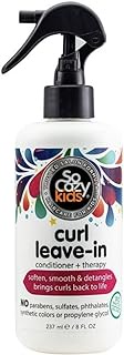 SoCozy, Curl Spray LeaveIn Conditioner For Kids Hair Detangles and Restores Curls No Parabens Sulfates Synthetic Colors or Dyes, Jojoba Oil,Olive Oil &amp; Vitamin B5, Sweet-Pea, 8 Fl Oz