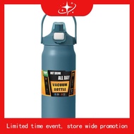 1500ML/2500ML🔥[With Straw] 2500ml Stainless Steel Vacuum Flask Thermos Sport Bottle Office School Us