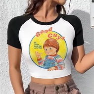 Chucky Crop Top - Japanese Gyaru Style from the Y2K Era