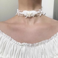 Mine Series Jewelry cos Collar y2k Angel Lace Bow Decoration Necklace choker