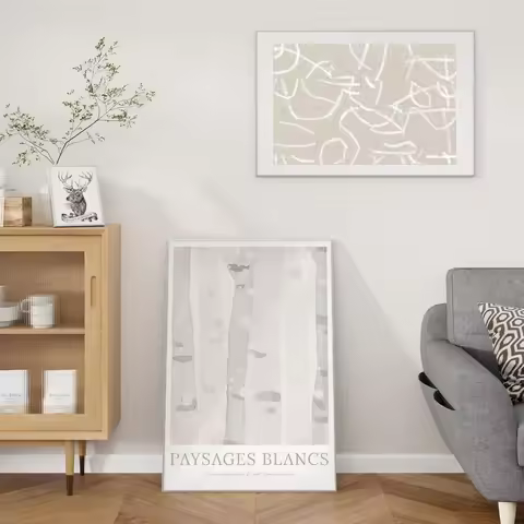 Aluminum 24x36 Poster Frame Picture Frame with White Mat for 20x30, HD Tempered Glass, Metal Photo F