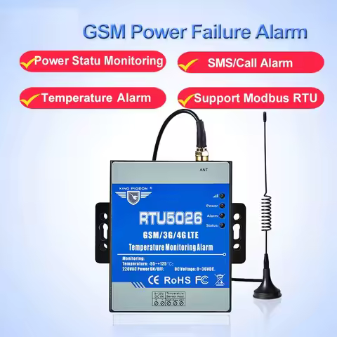 GSM 4G LTE Temperature Monitoring Alarm RTU5026 High-Low Temperature Voltage With SMS Alert Support 