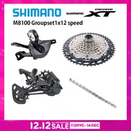 SHIMANO DEORE XT M8100 1x12 Speed Groupset MTB M8100 Shifter Rear Derailleur M8100 10-45T 10-51T Cas