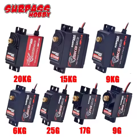 SURPASS HOBBY 9G 17G 25G 6KG 9KG 15KG 20kg Digital Metal Gear Servo for 1/8 1/10 1/12 1/24 1/RC Car 